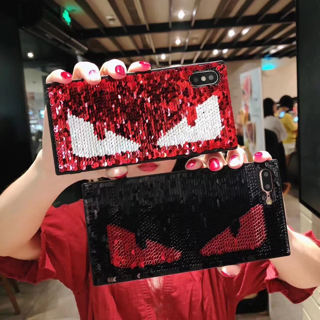 Hidden Message Gold Monster Eyes Sequin Phone Case