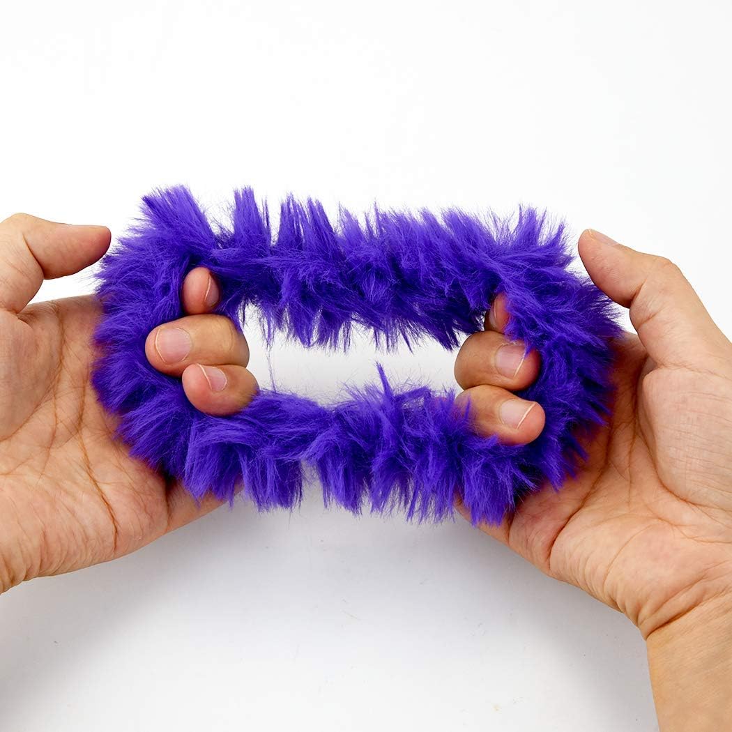 GENERIC Fur Hair Scrunchies Rabbit Furry Hair Ties Elastic Hair