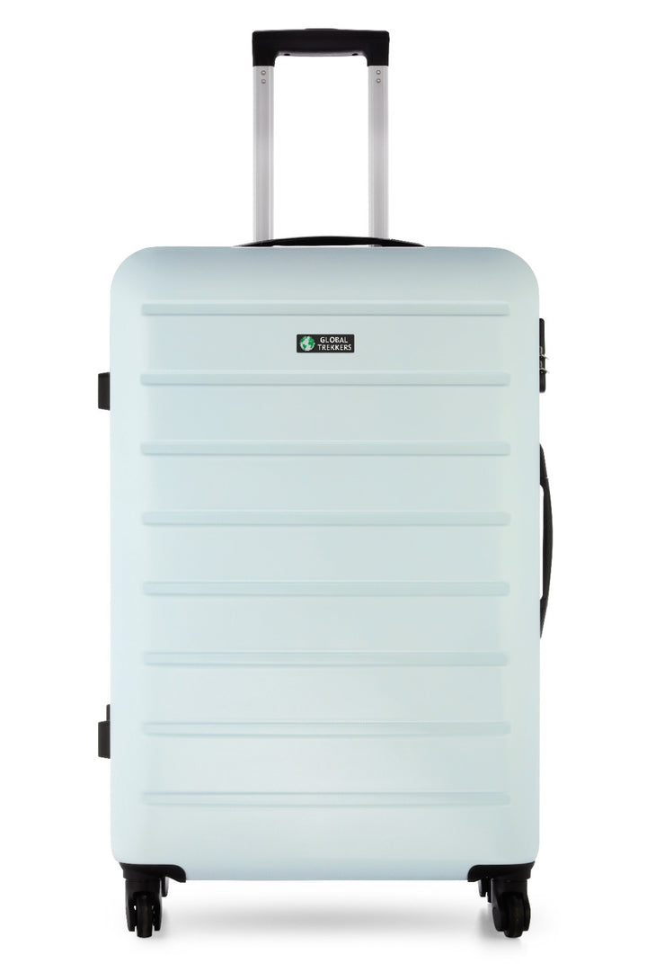4 Wheels Trolley Bags for Travel Light Sky Blue 24 Inches
