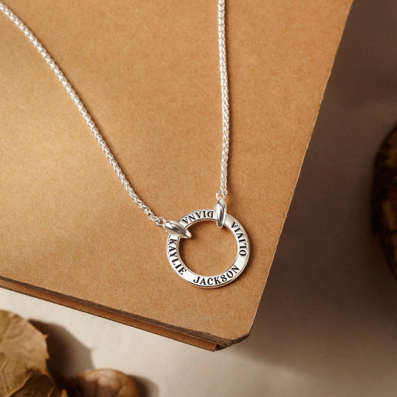 Dad Necklace With Kids Name, Father's Day Gift For Husband