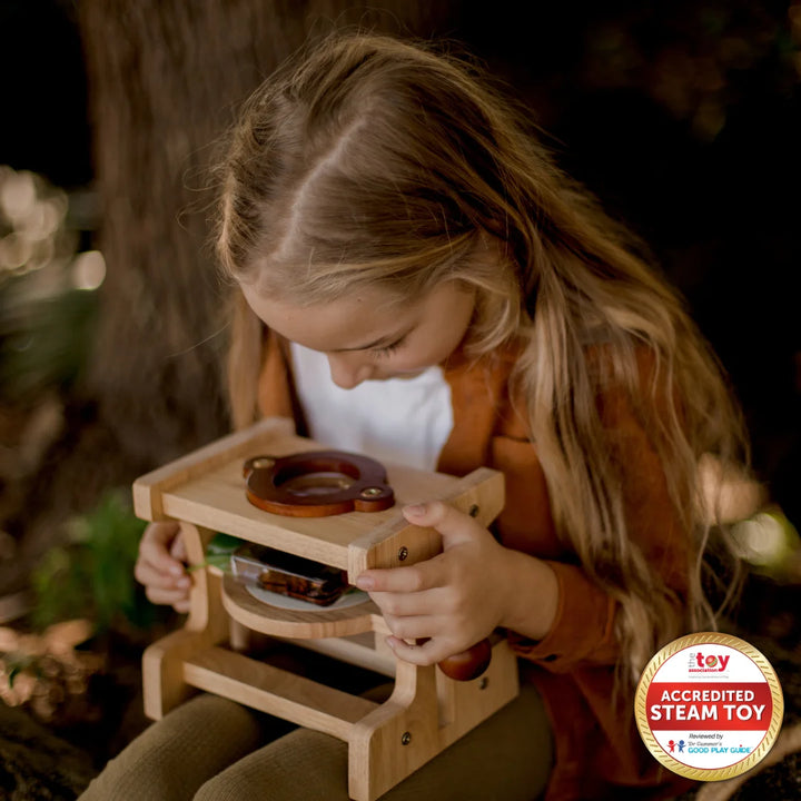 QToys Australia (USA) Wooden Microscope