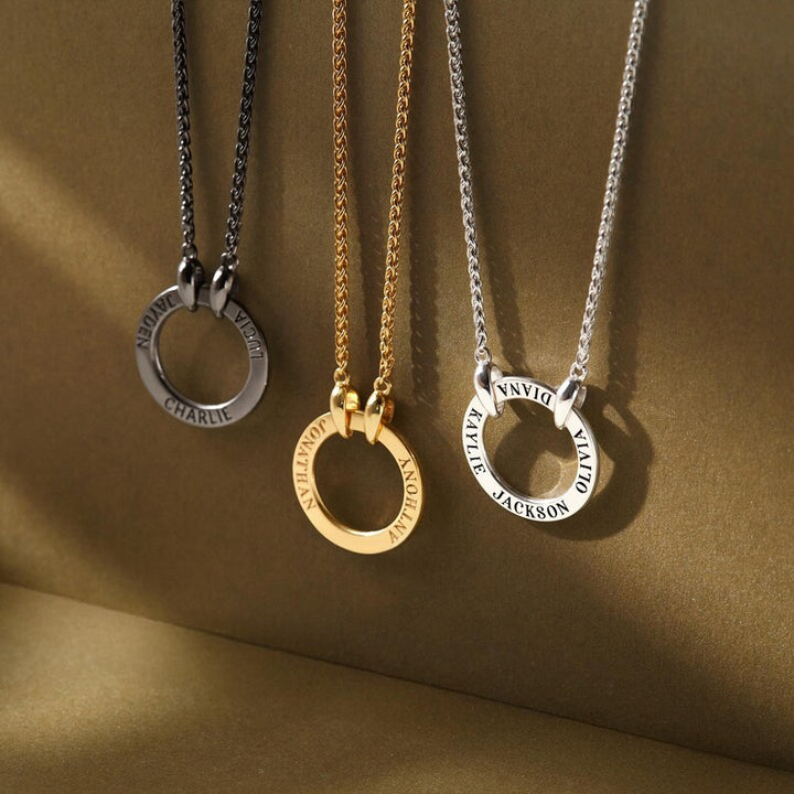 Dad Necklace With Kids Name, Father's Day Gift For Husband