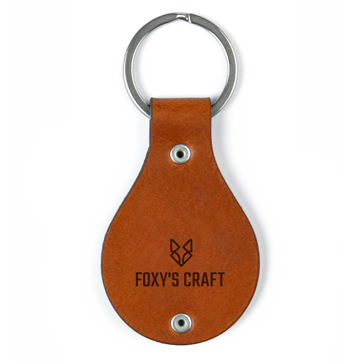Leather keychain – Never drive faster than your guardian angel can fly