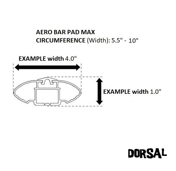 DORSAL Aero Rack Pads 34" Car Crossbar Roof Surfboard Kayak SUP