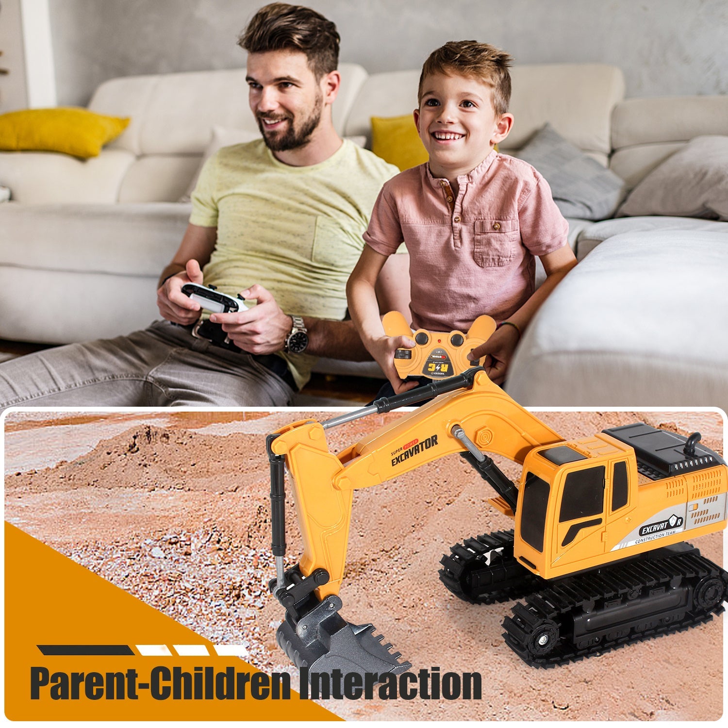 Remote Control Excavator Boy Toy Gift