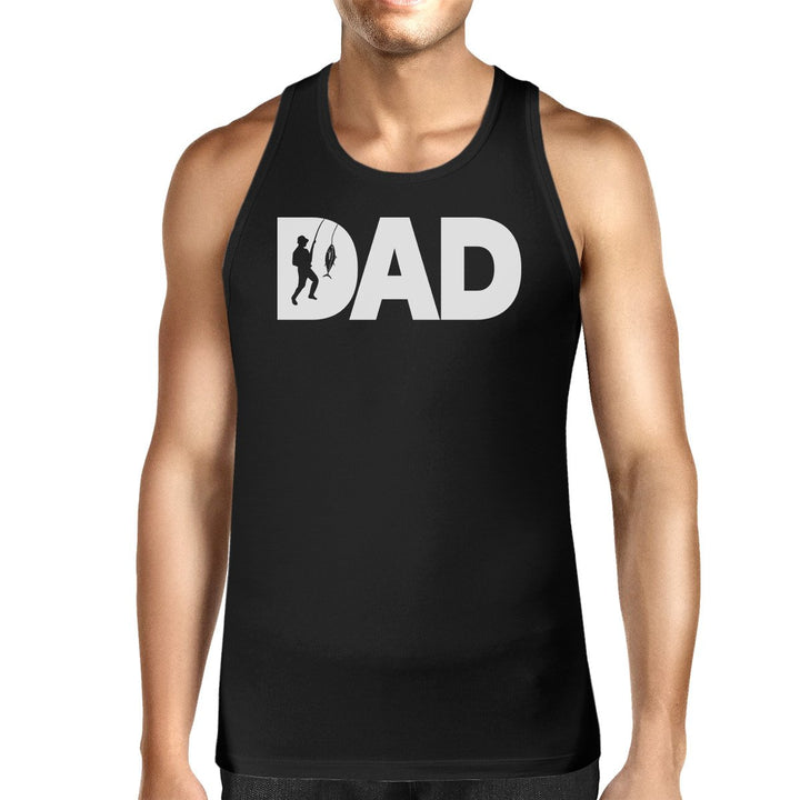 Dad Fish Mens Black Tank Top Fathers Day Gifts For