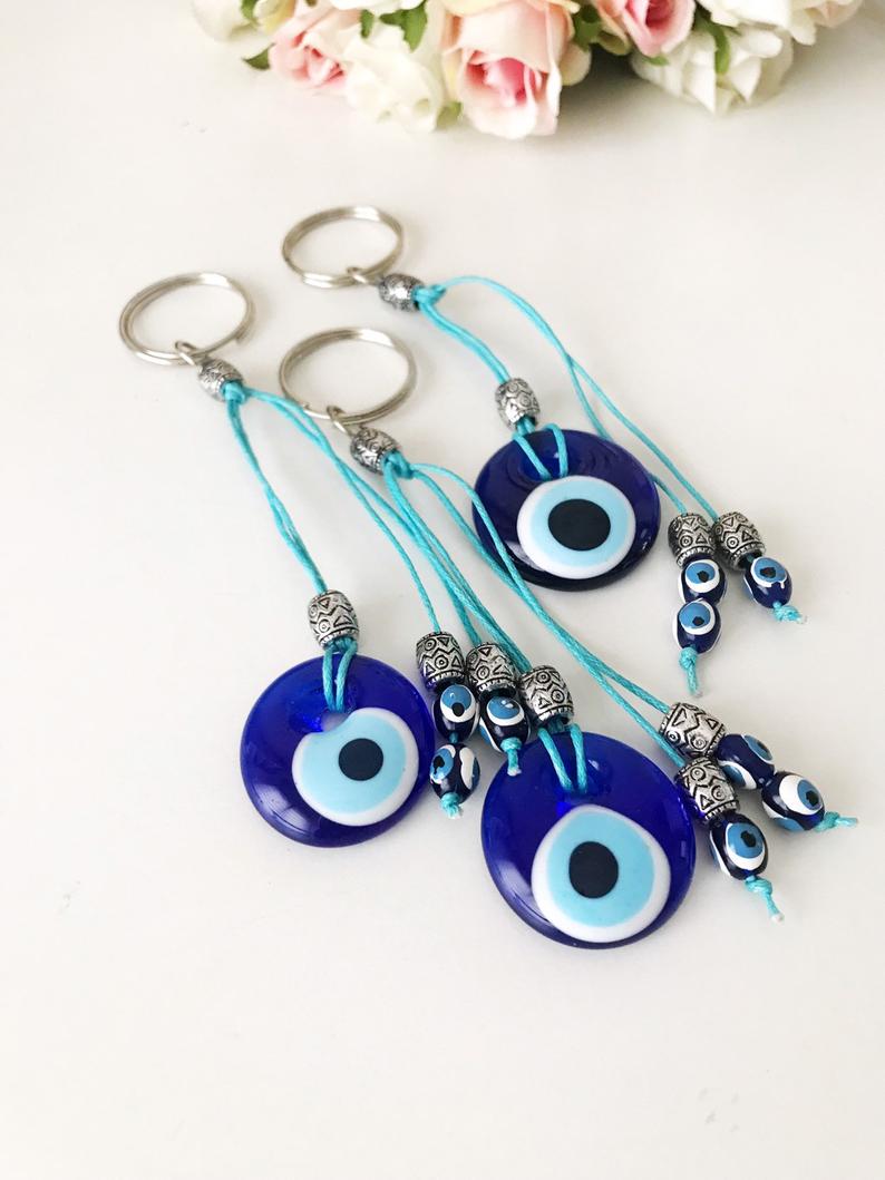 Evil eye bag charm accessories