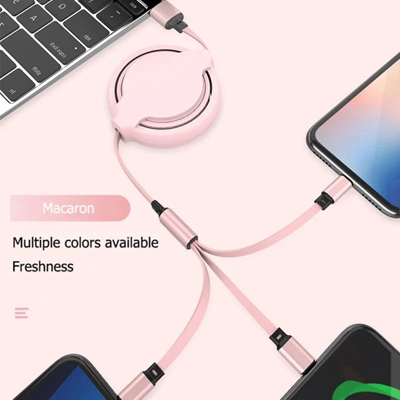 Three-In-One Mobile Phone Charging Data Cable