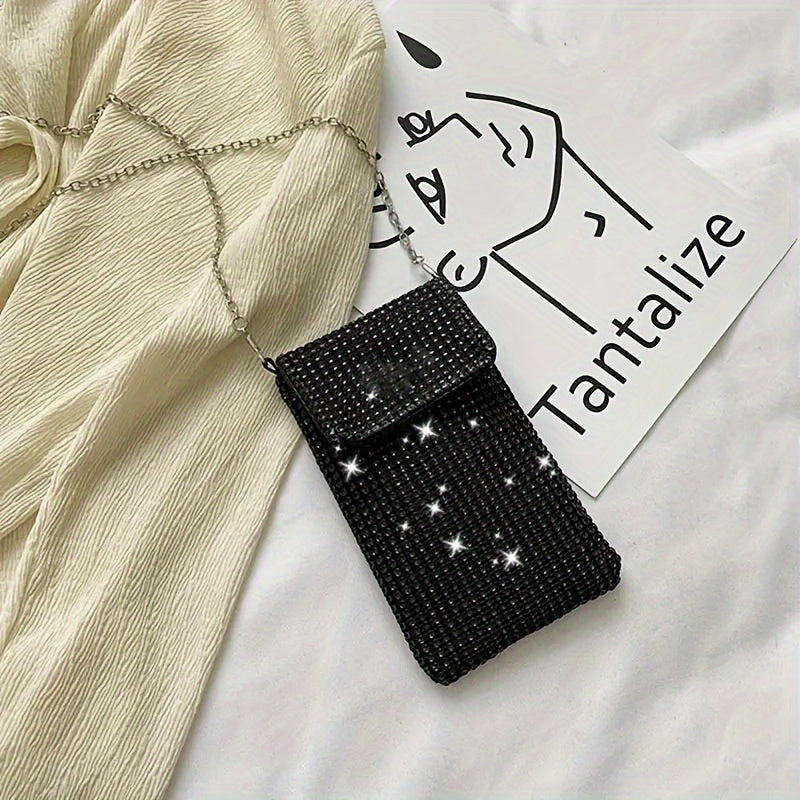 Women Crossbody Bag Glitter Rhinestone Evening Bag Purse Sequin