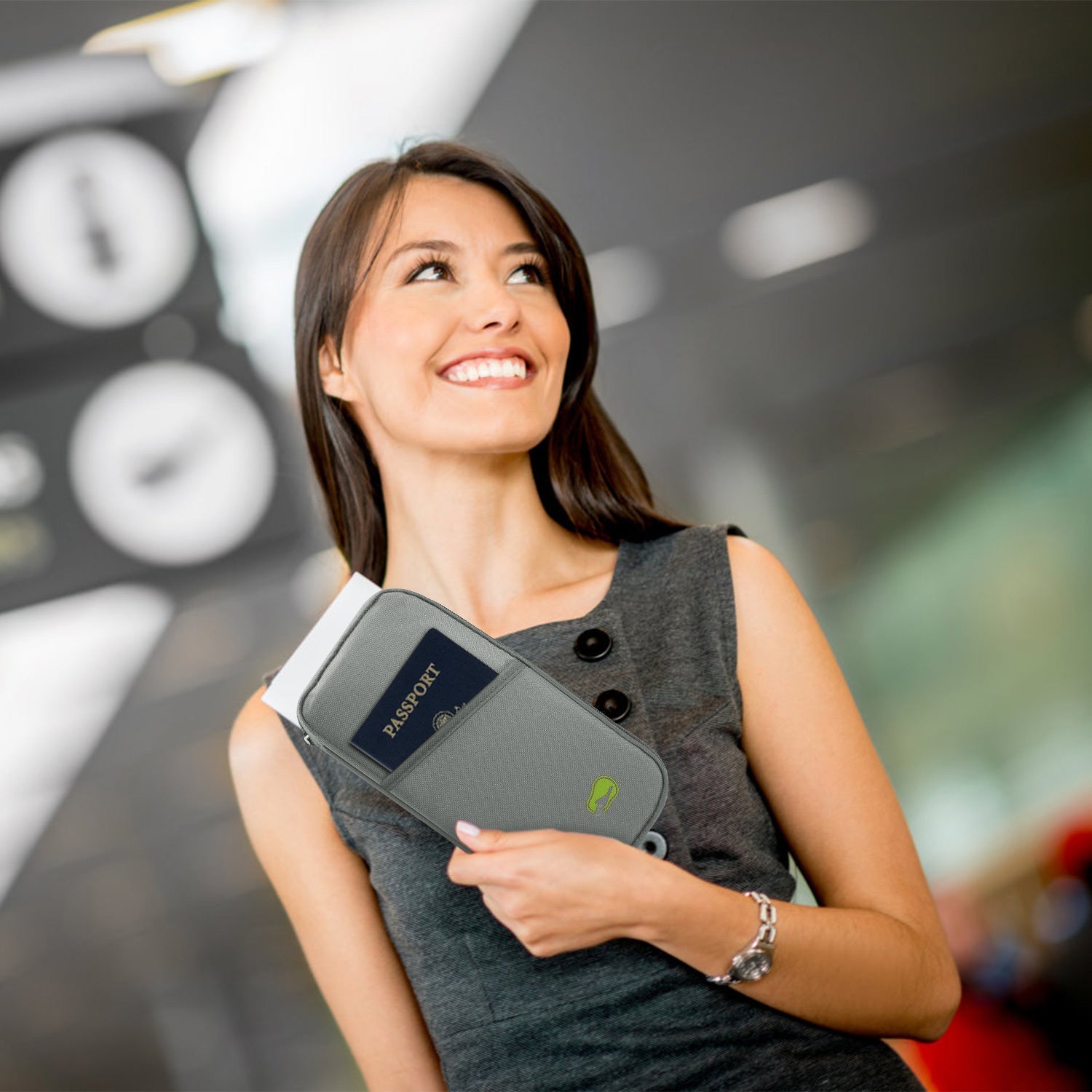 Travel Passport Wallet Zipper Bag Business Travel Daily Use