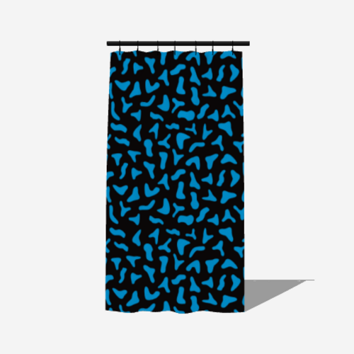 Blue camouflage Sheer Window Curtain