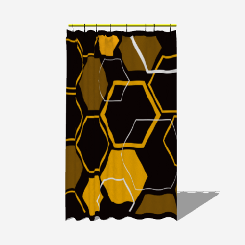 Honeycomb Shower Curtain with PVC Liner