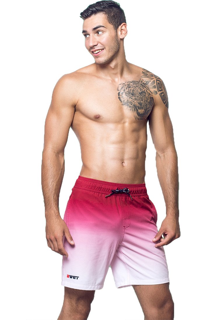 Copy of Men's Beach Shorts "Sunrise" By BWET Swimwear - Maroon, Blue,