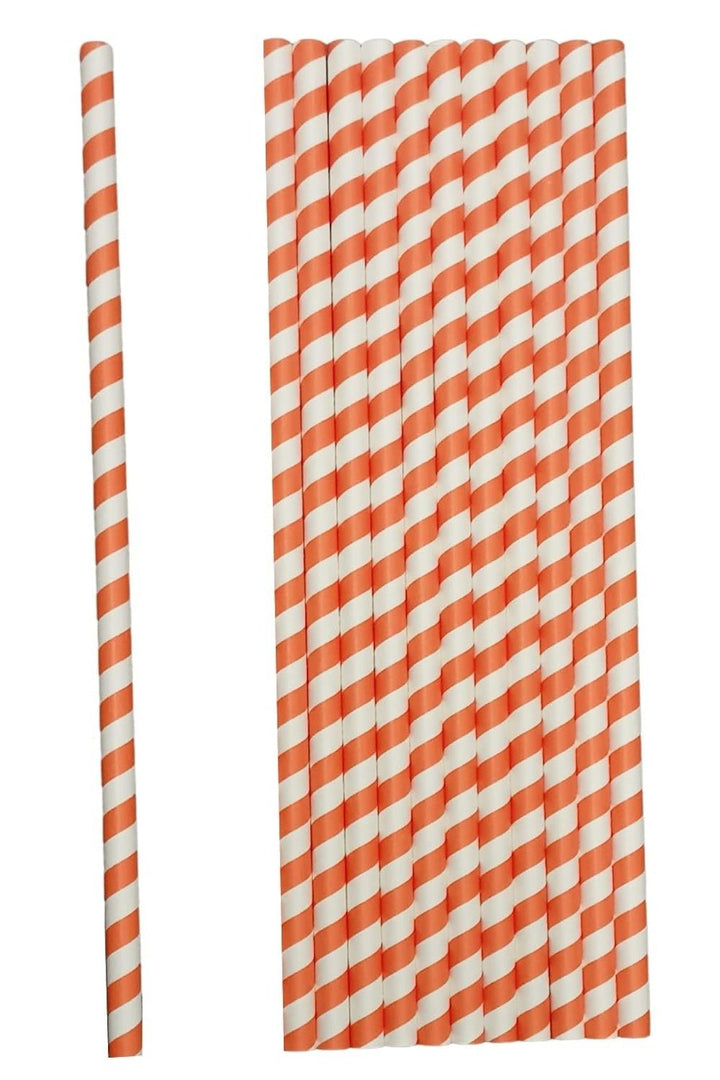 GENERIC Ecofriendly Biodegradable Disposable Orange and White Striped