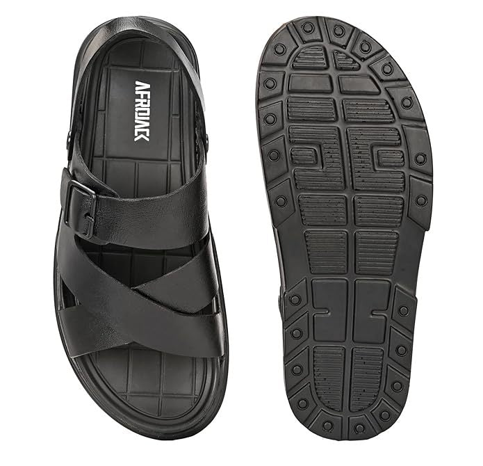 AFROJACK Men's Sandals – Original Leather Stylish, Trendy, Lightweight