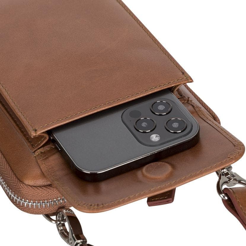 Nino Leather Crossbody Bag - Universal Wallet Case for Phones
