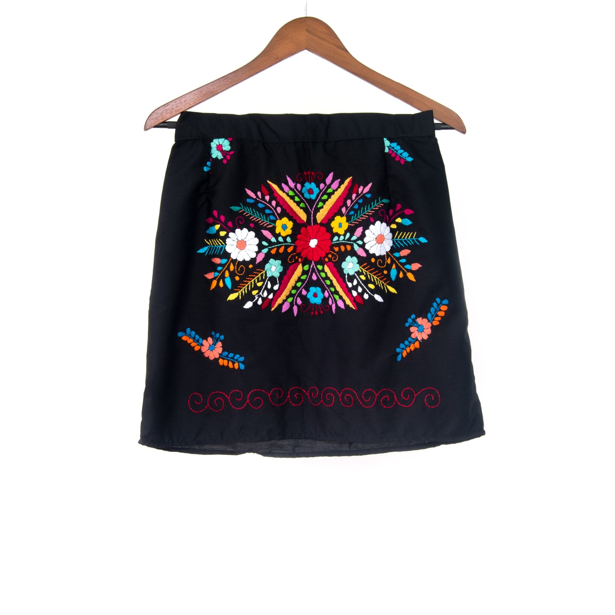 Mexican Embroidered Mini Skirt