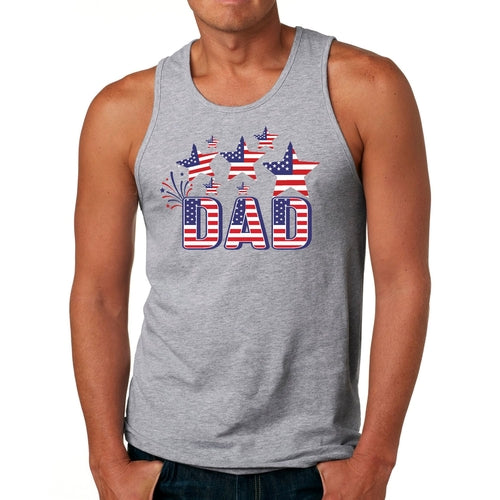 Mens Fitness Tank Top Graphic T-shirt Dad Independence Day 4th