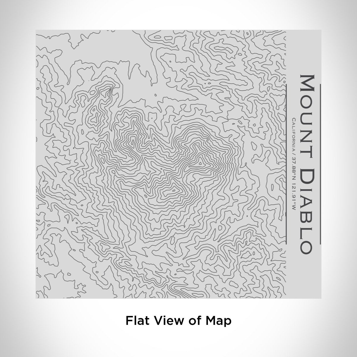 Mount Diablo - California Engraved Topographic Map Tumbler