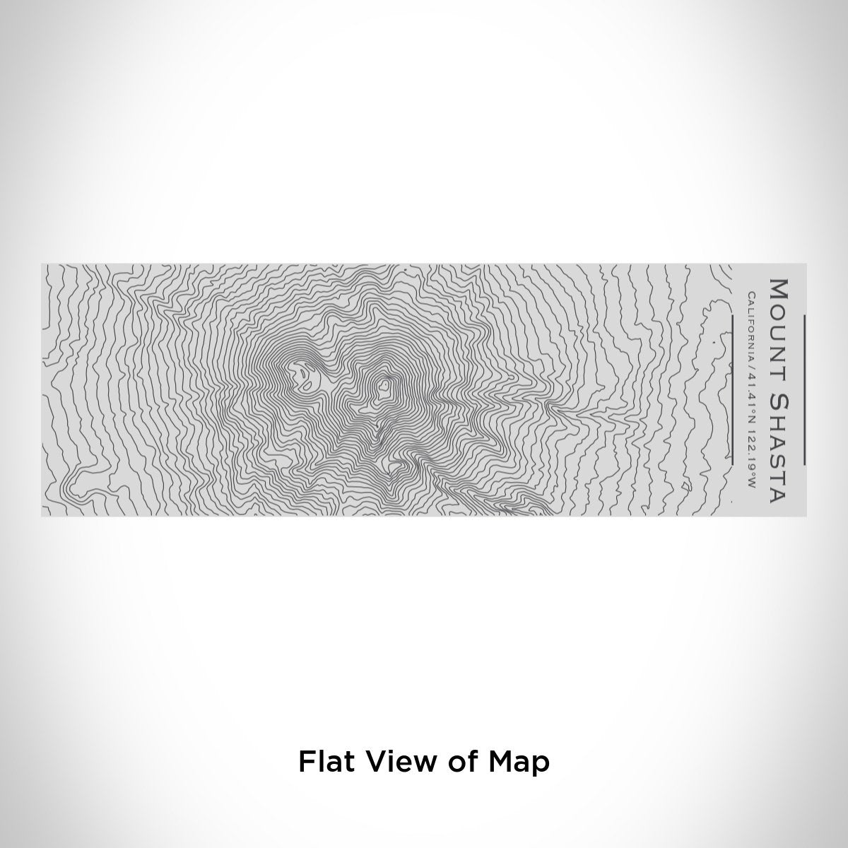 Mount Shasta - California Engraved Topographic Map Insulated Cup