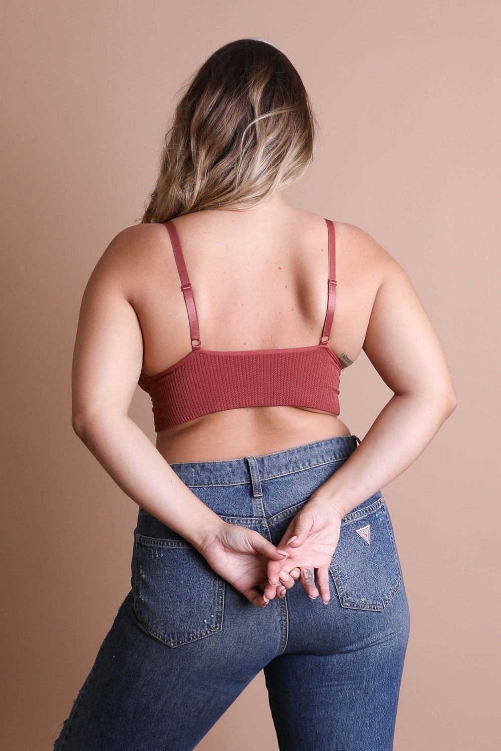 Waistband Loop Lace Brami Plus Size – Elegant Stretchy Lace Cami