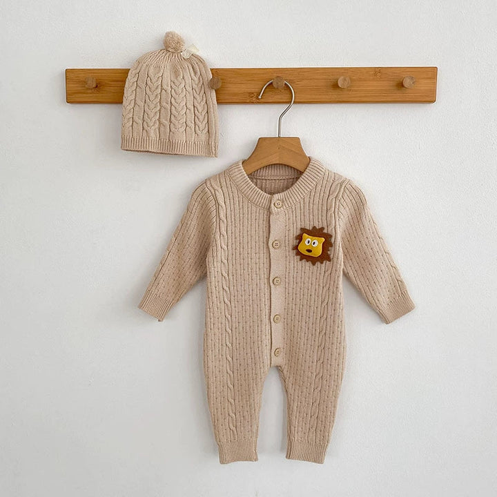 Autumn Arrival Unisex Baby’s Jacquard and Cartoon Pattern Knitted