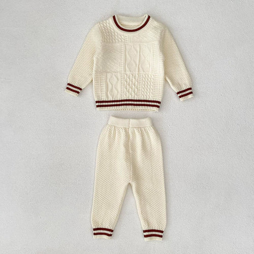 Arrival Autumn Baby Unisex Long Sleeves Geometric Jacquard Pattern