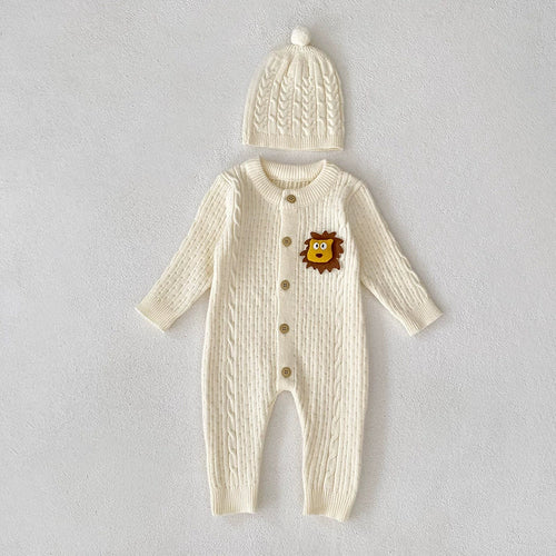 Autumn Arrival Unisex Baby’s Jacquard and Cartoon Pattern Knitted