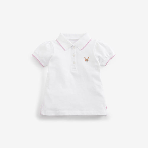 Baby Kids Girls Cartoon Logo Short Sleeves Polo Shirt