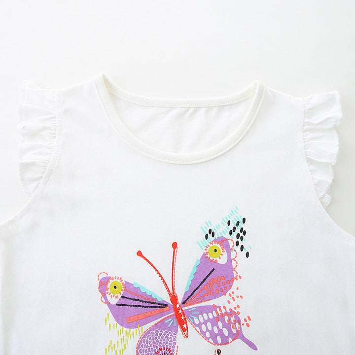 Summer Baby Kids Cute Butterfly Pattern Vest and Shorts Clothing Set