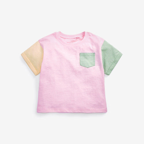 Baby Color block Design Short Sleeve Summer Shirt