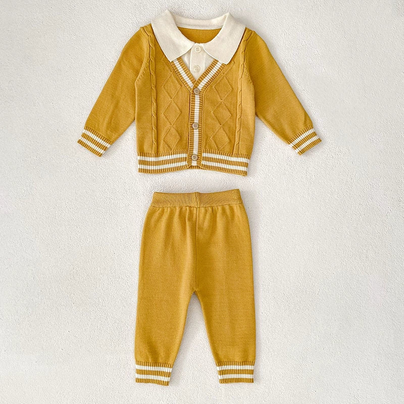 Arrival Autumn Baby Unisex Long Sleeves Color Patchwork Striped