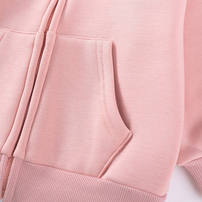 Winter and Autumn Girls Animals Cartoon Pattern Long Sleeves Zip-up