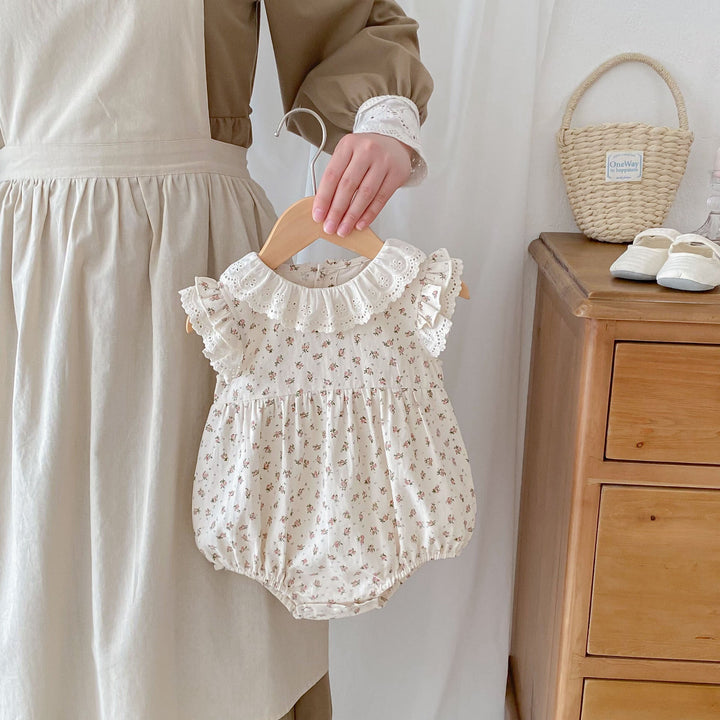 Hot Selling Summer Baby Kids Girls Floral Pattern Sleeveless Hollow