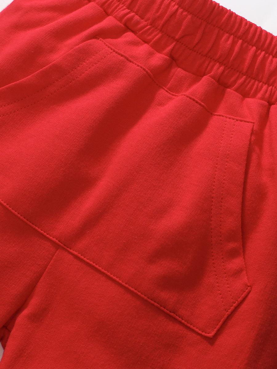 Baby And Kids Boys Whale Cartoon Short Sleeves Top And Shorts Casual