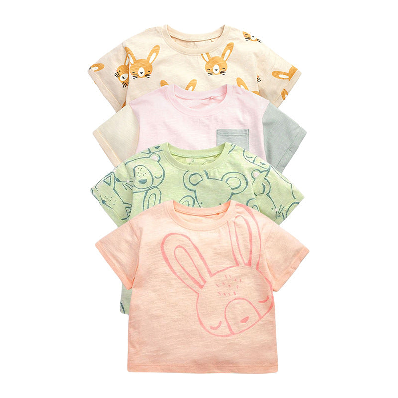 Baby Color block Design Short Sleeve Summer Shirt