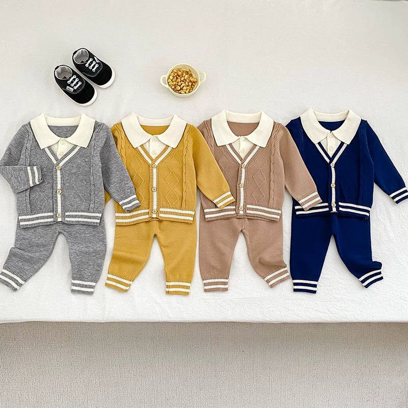 Arrival Autumn Baby Unisex Long Sleeves Color Patchwork Striped