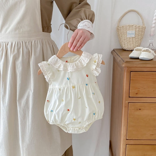 Hot Selling Summer Baby Kids Girls Floral Pattern Sleeveless Hollow