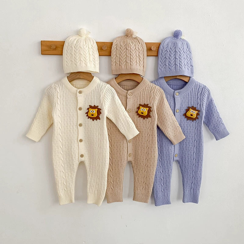 Autumn Arrival Unisex Baby’s Jacquard and Cartoon Pattern Knitted
