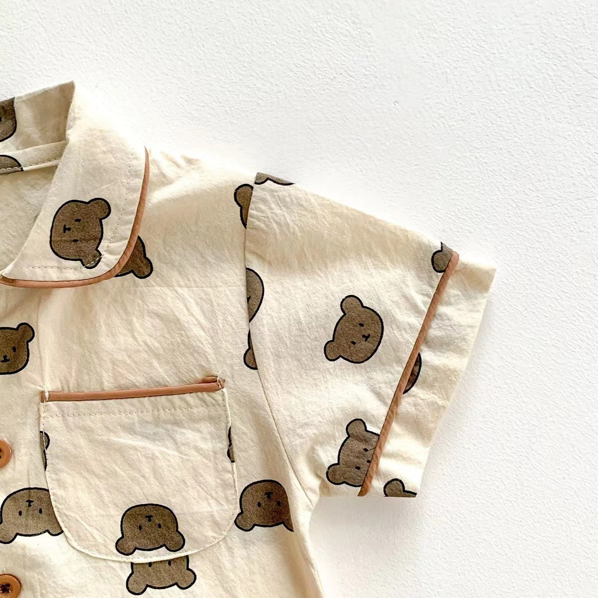 Baby Boy Animal Polka Dot Print Single Breasted Design Short Rompers P