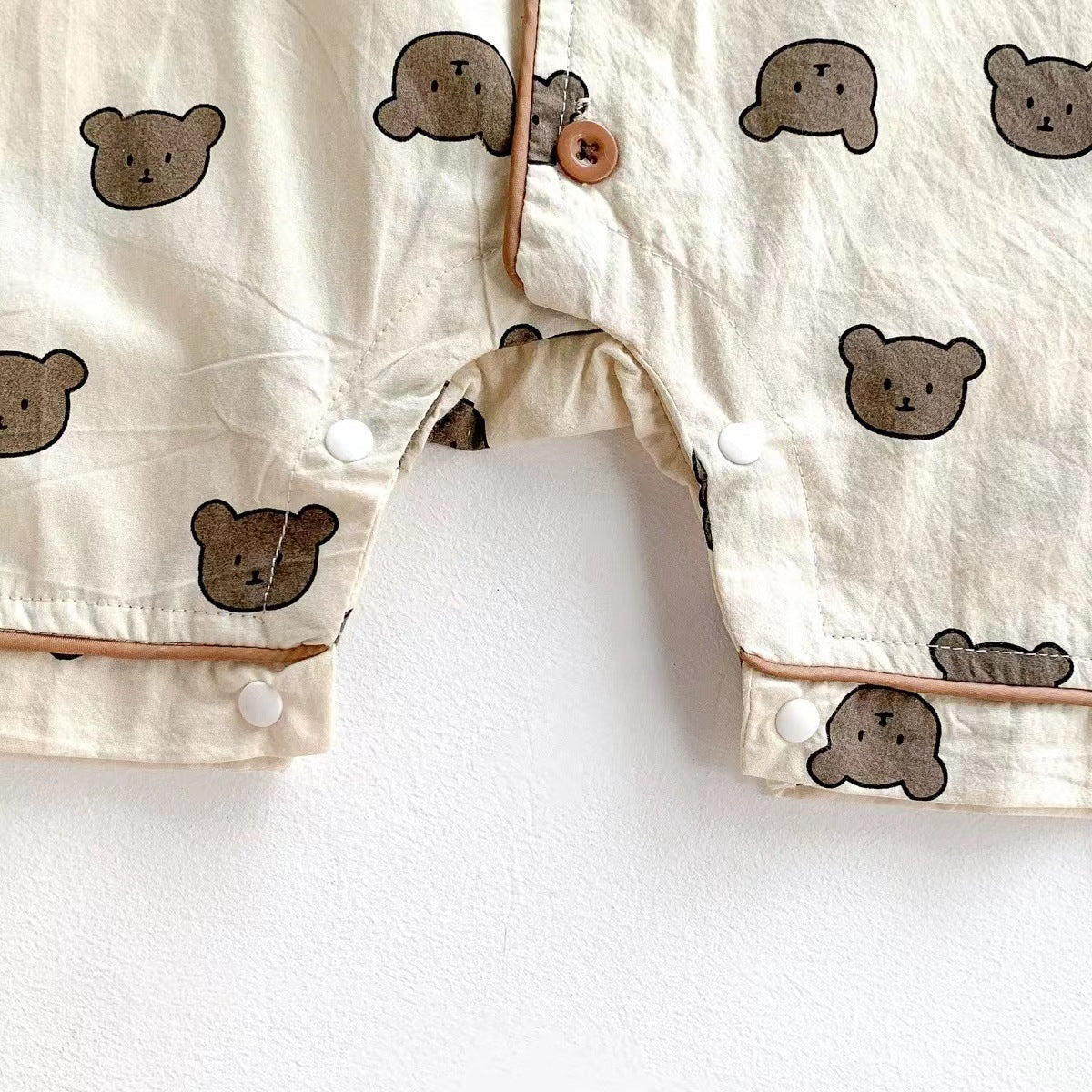 Baby Boy Animal Polka Dot Print Single Breasted Design Short Rompers P