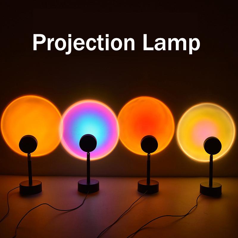 Sunset Projector Lamps 180 Degree Rotation Rainbow Sun Mode Night