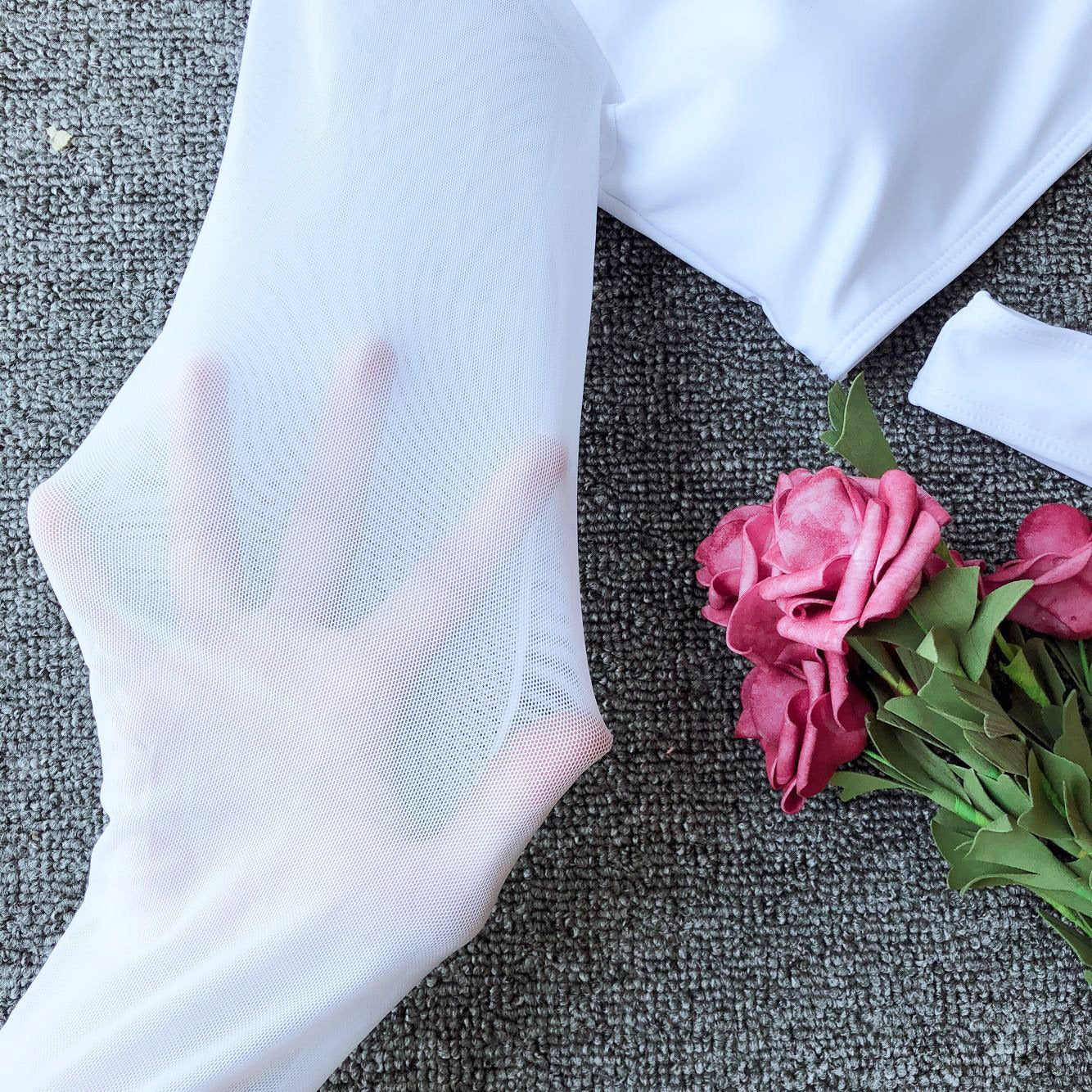 Swimwear for Women High Waist Long Sleeves Bikinis Set High Cut Sexy