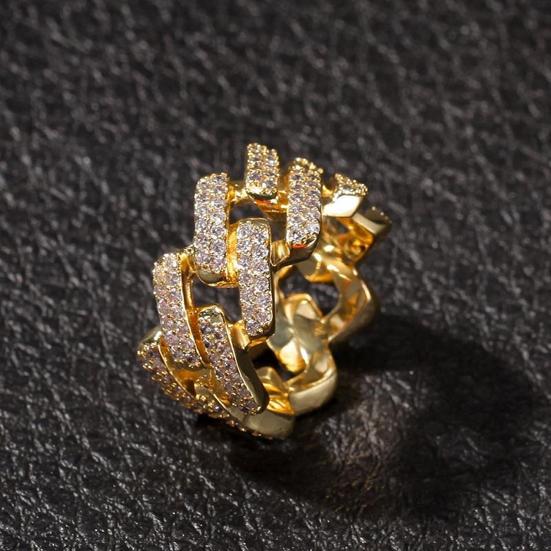 Mens Jewelry Ring Hip Hop Jewelry Iced Out Gold Rings Luxury Gold