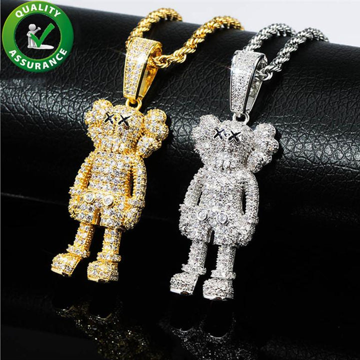 Iced Out Pendant Hip Hop Jewelry Mens Luxury Designer Necklace Bling
