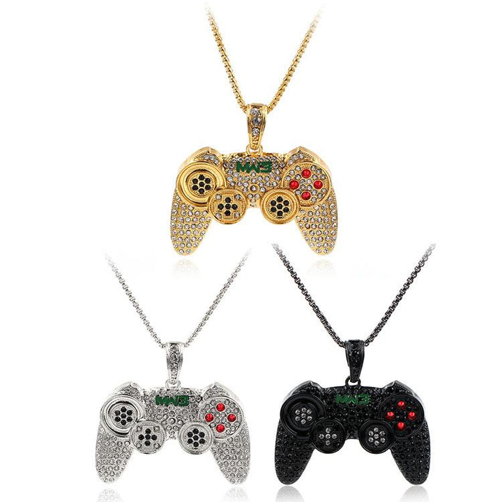 Full Diamond Game Console Necklace Luxury Designer Jewelry Gift Mens