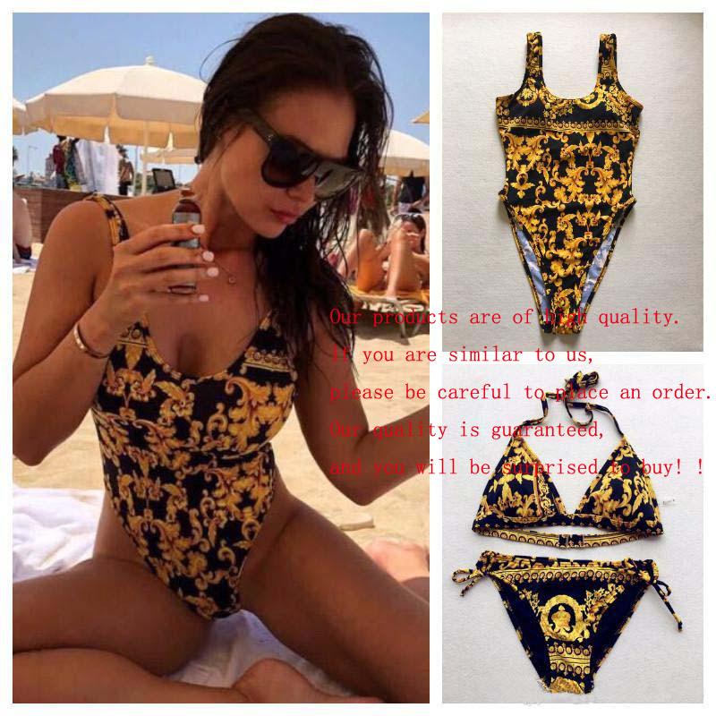 Fashion Luxury Designer Women Beach One Set Bikini Underwear Swimwear