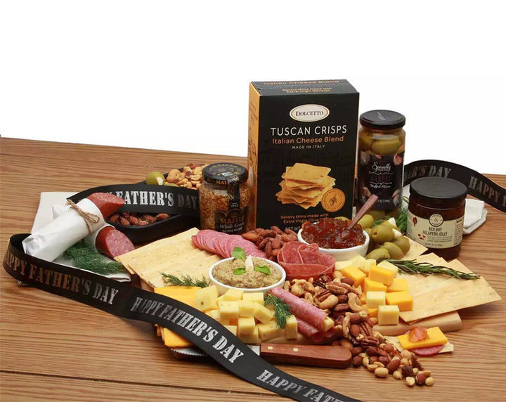 Father's Day Meat & Cheese Charcuterie Board - Father's Day gift -