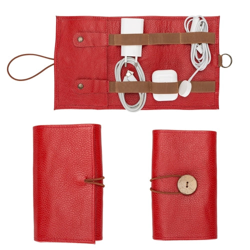 Salida Travel Pouch and Premium Leather Cable Organizer