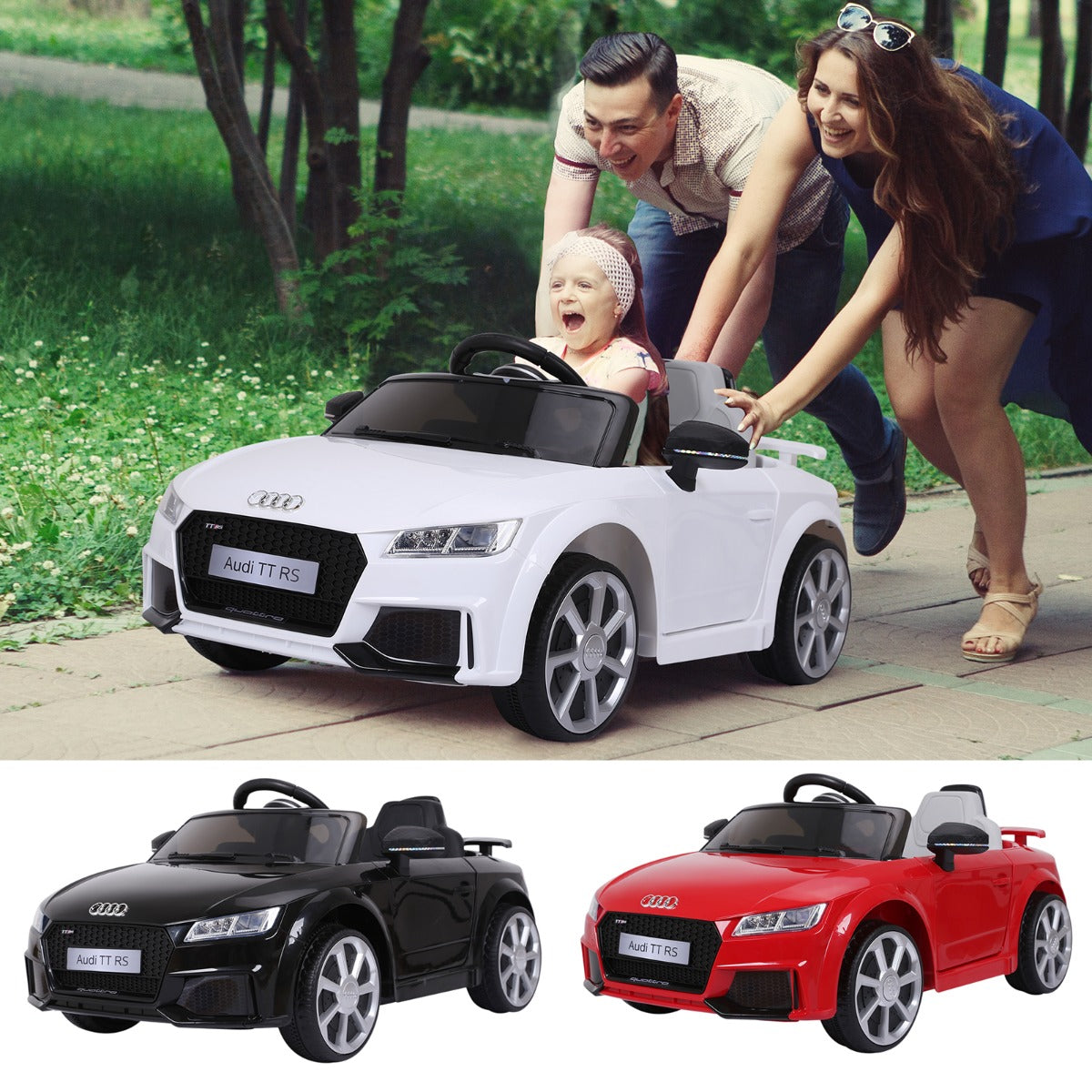 Aosom 6V Licensed Audi Kids Ride-On Car With Remote Control Suspension